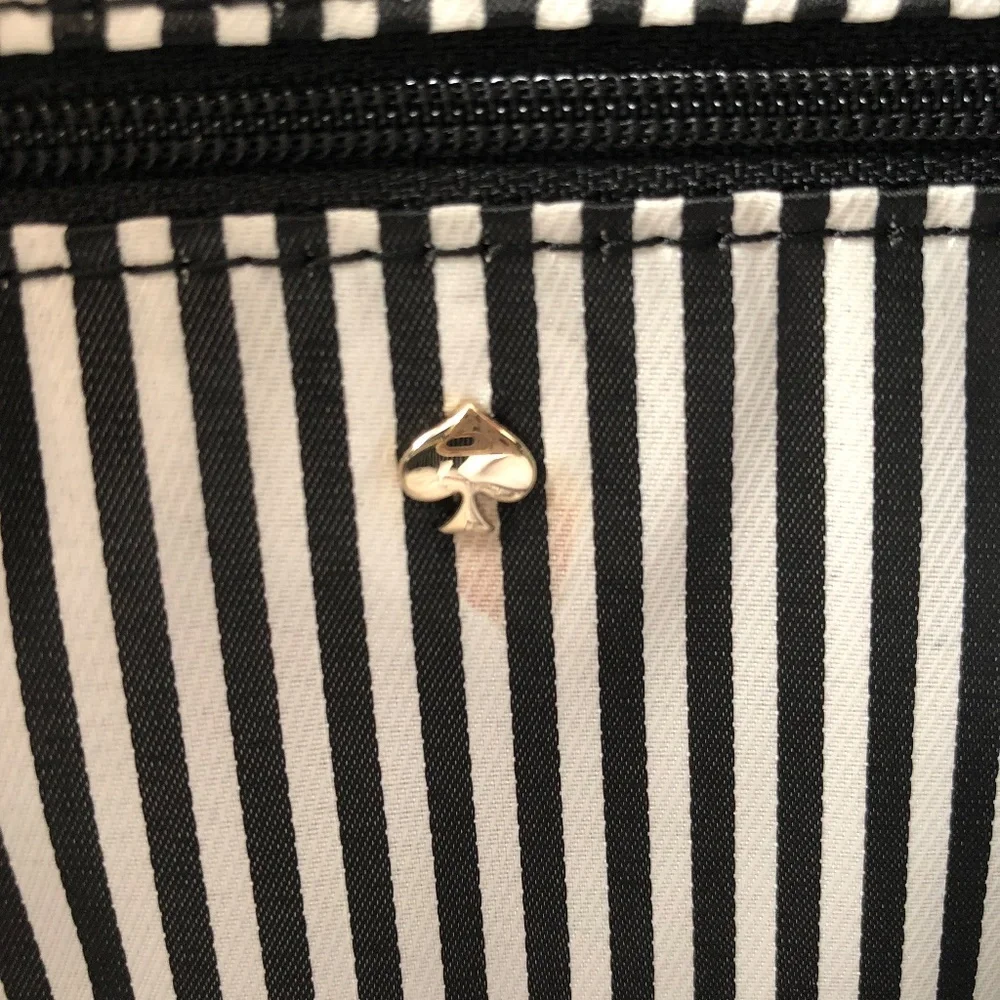 Kate Spade Vivian Tote Black Pebbled Leather Shoulder Bag Gold Chain NWT